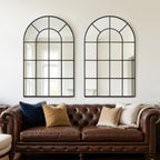 Anpark Arched Windowpane Wall Mirror
