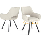 Elegant WAFTING dining room chairs set of 2 with velvet upholstery and swivel functionality