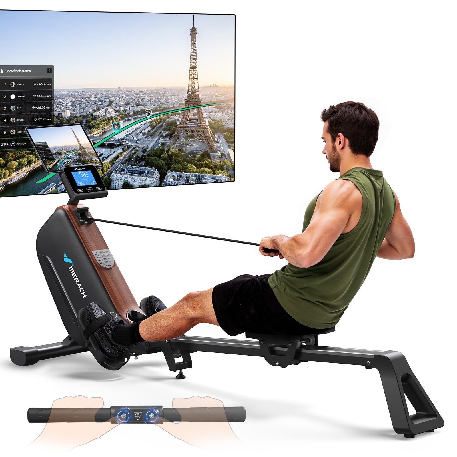 MERACH Foldable Rowing Machine - 16 Resistance Levels