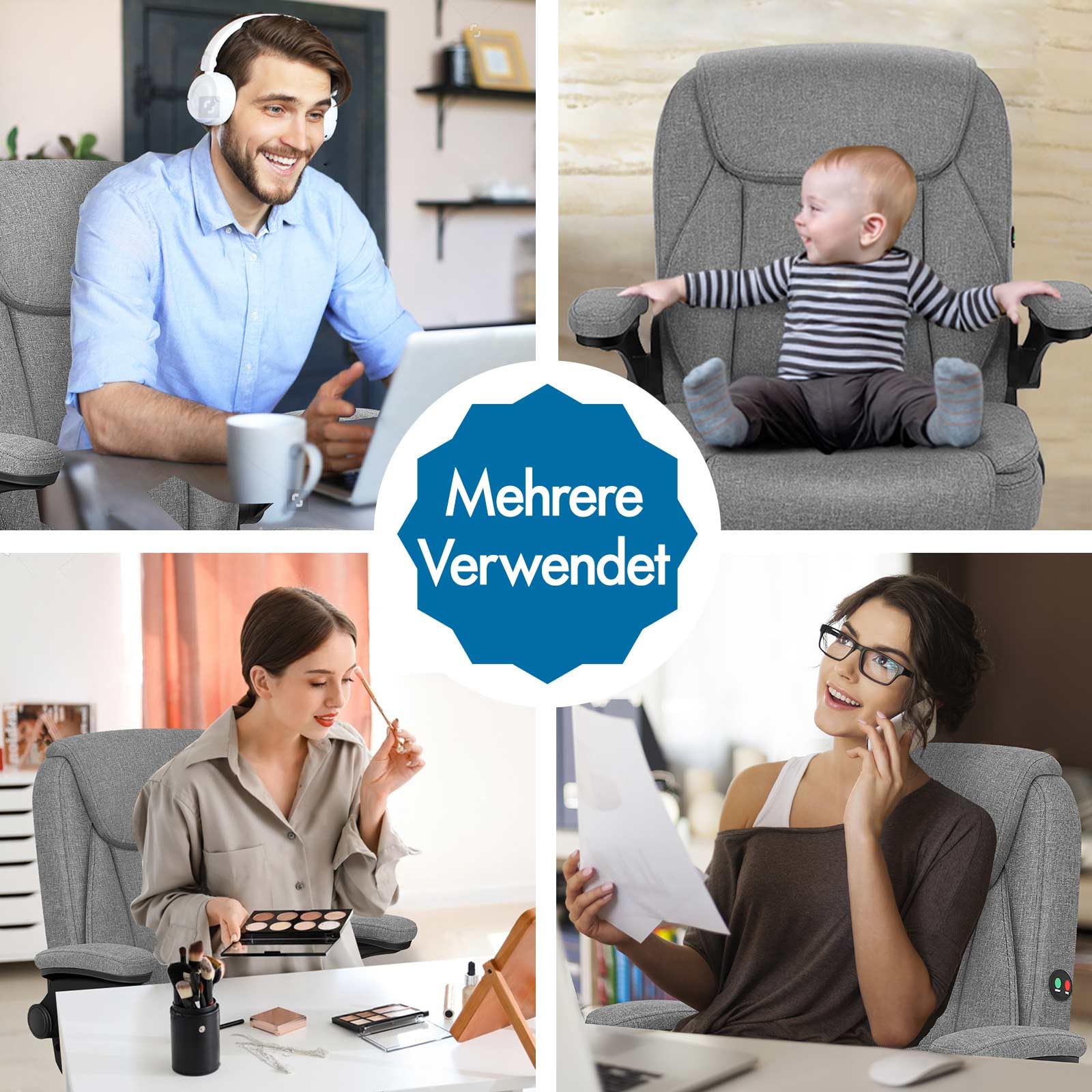 ALFORDSON Ergonomic Executive Office Chair with Massage and Adjustable Height