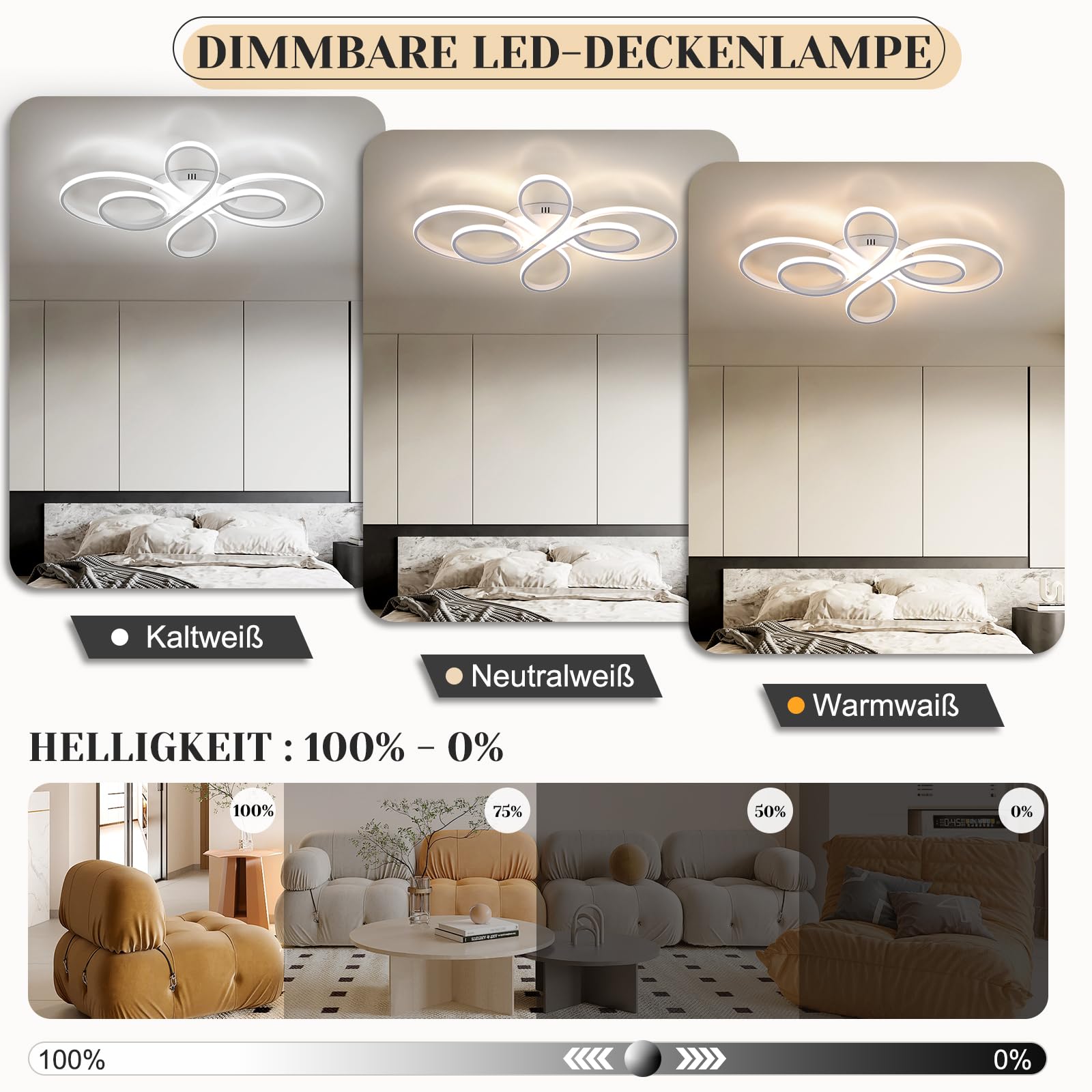ZMH LED Ceiling Light with Unique Butterfly Design