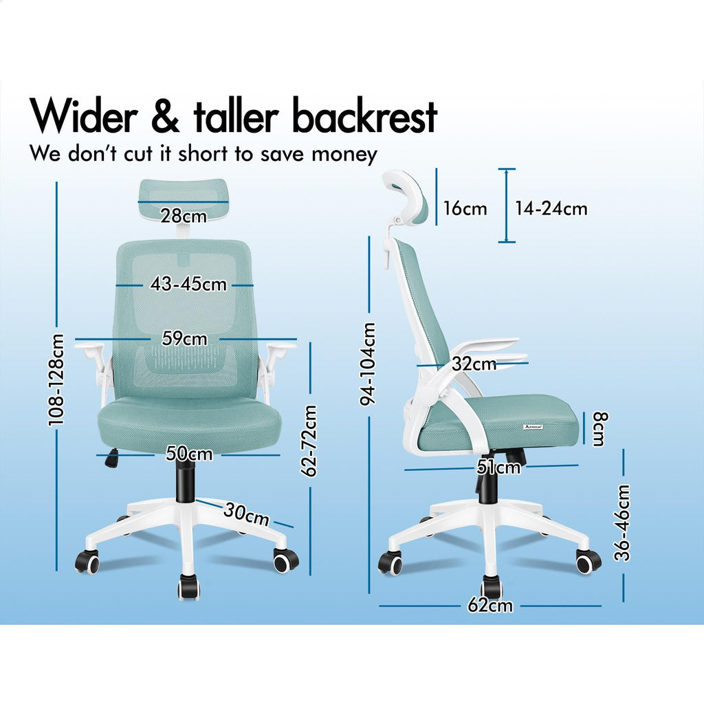 ALFORDSON Ergonomic Mesh Office Chair with Adjustable Headrest