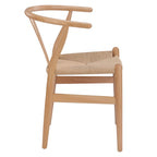 Nicer Furniture Replica Hans Wegner Wishbone Chair Natural Set of 2