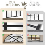 Anpark Arched Windowpane Wall Mirror