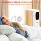 HOMCOM Portable Electric Oil Heater with Adjustable Temperature