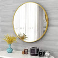 LIYANJJ Round Metal Wall Mirror - Round Metal Frame