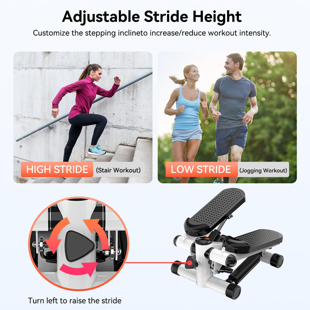 Joxir Mini Stepper with Resistance Bands for Home Workouts