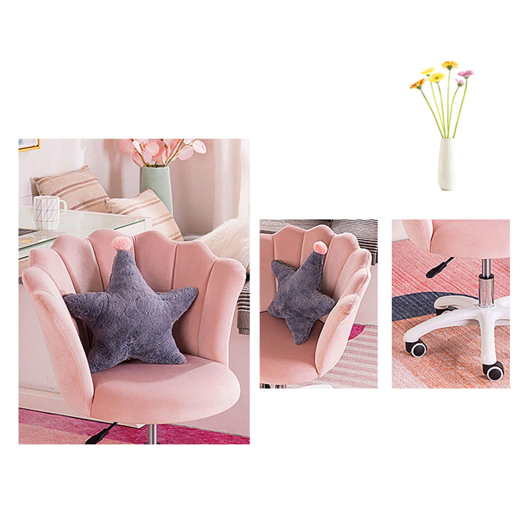 WANGJ-Chaise Modern Velvet Upholstered Swivel Office Chair