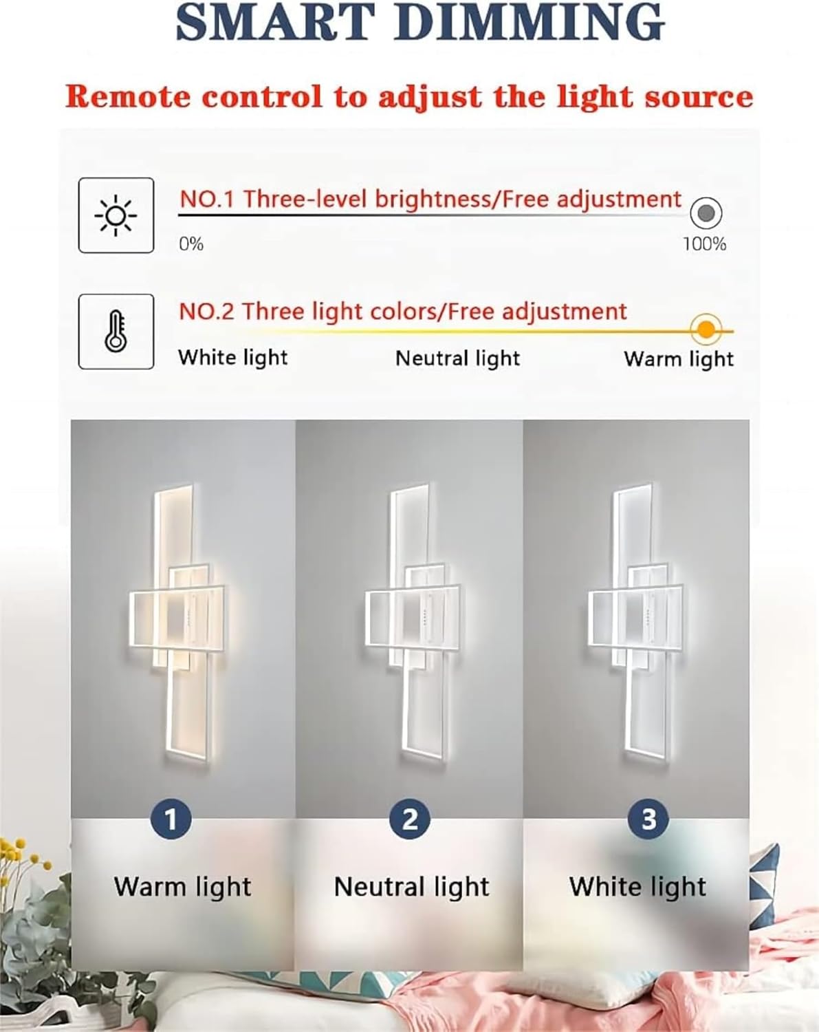 Qiaomao Black LED Ceiling Light (90x50x9cm) with Remote Control - modern geometric design