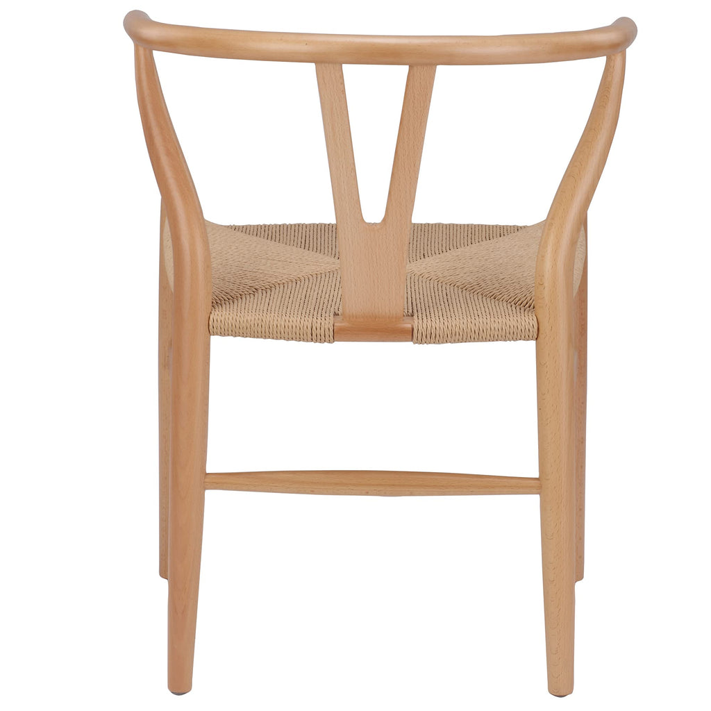 Nicer Furniture Replica Hans Wegner Wishbone Chair Natural Set of 2
