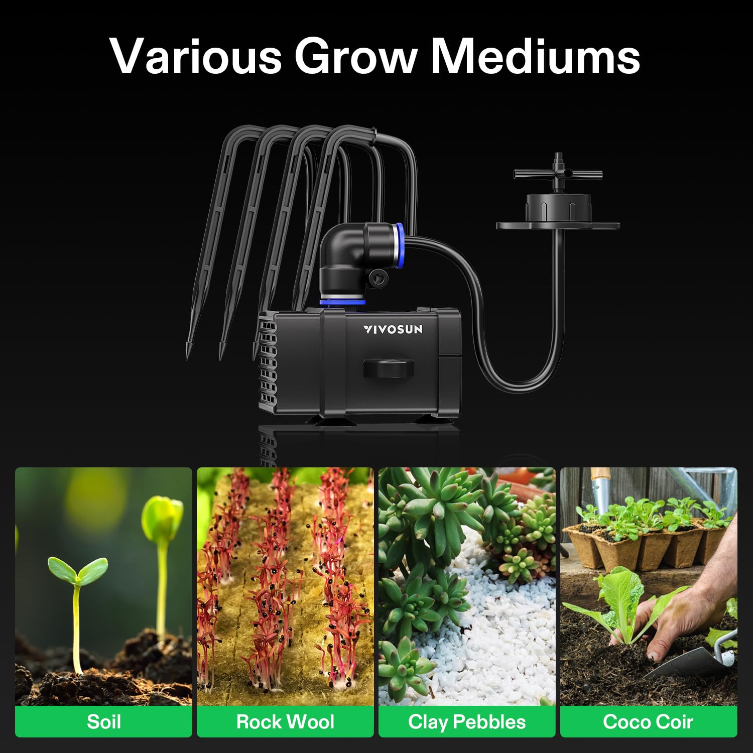 VIVOSUN FlexFeed Drip Irrigation Kit for VGrow Smart Grow Box