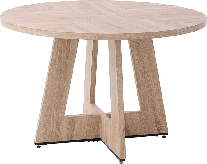 HJhomeheart 120cm Round Dining Table - wood