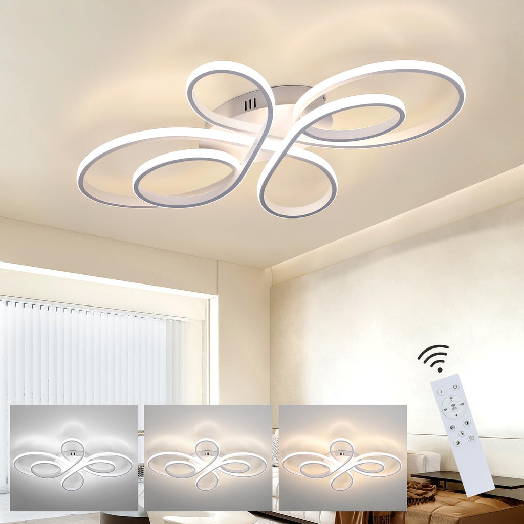 ZMH LED Ceiling Light with butterfly design, providing a warm and unique lighting effect