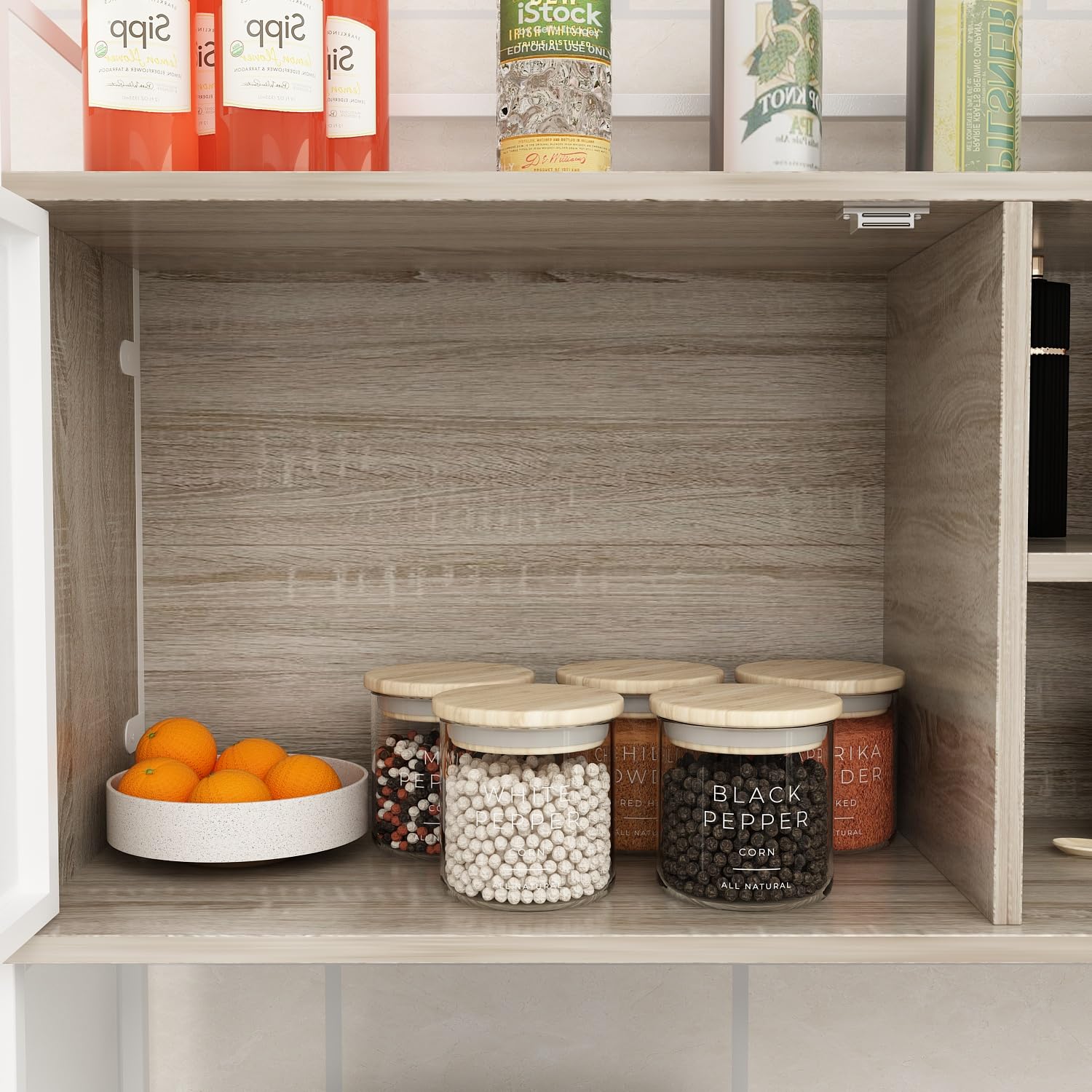 DEZAGCE Industrial Kitchen Sideboard with 3 Doors and Drawers