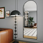 AUYHM 65"x24" Nanometre Arched Full Body Mirror in Black