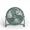 CREATE 12 Inch Sage Green Industrial Floor Fan with 3 speeds and 100% copper motor