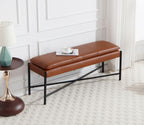 WAHSON OFFICE CHAIRS Wahson PU Faux Leather Upholstered Bench with Cro