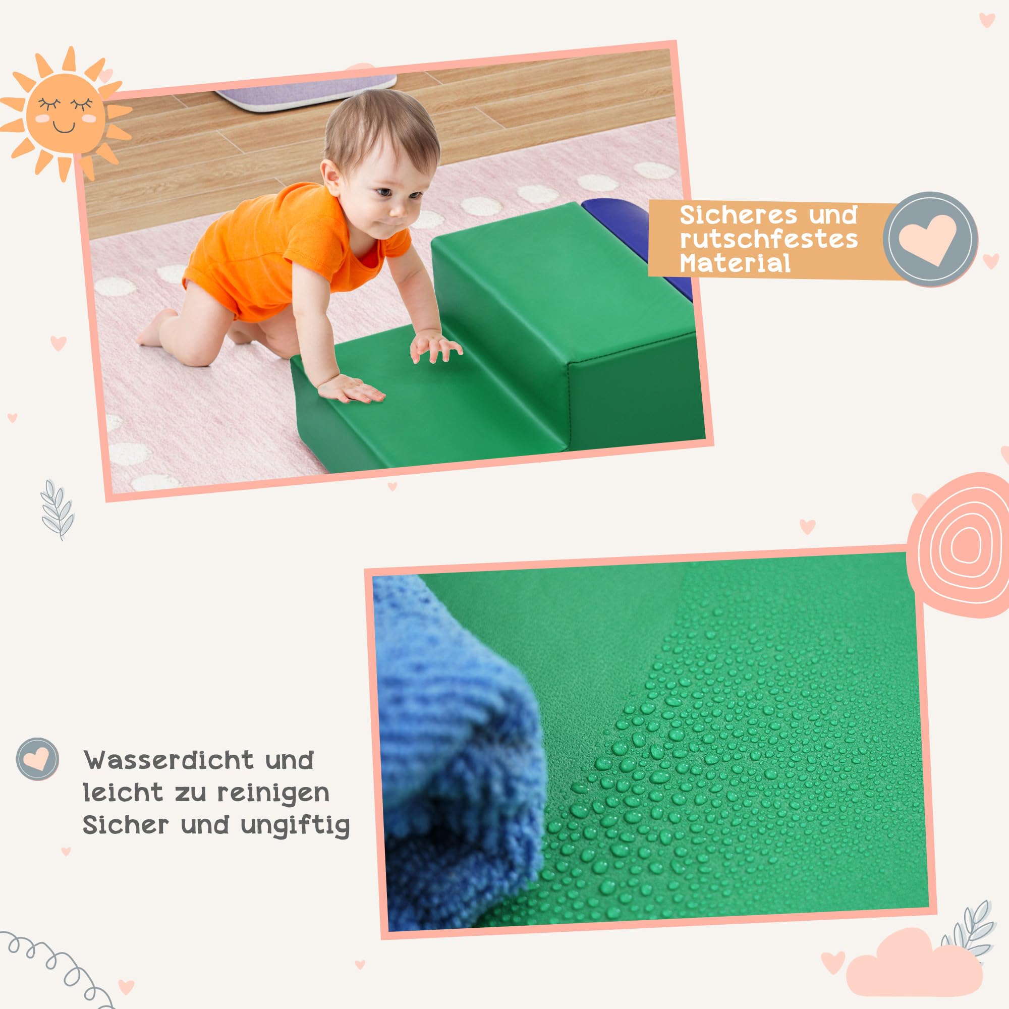 Kozamas 5-in-1 Foam Building Blocks with Climbing Structure