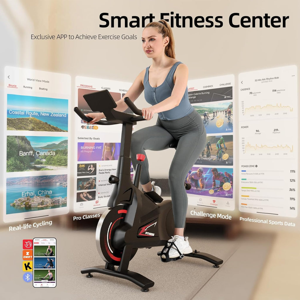 BluEarth Indoor Exercise Bike with Silent Magnetic Resistance