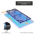 DICTAC Modern Metal Bed Frame with LED Lighting
