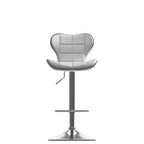 CorLiving Set of 2 Adjustable Height Bar Stools in White