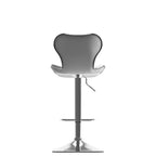 CorLiving Set of 2 Adjustable Height Bar Stools in White