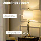 HOMCOM 3-Piece Floor and Table Lamp Set with E27 Socket