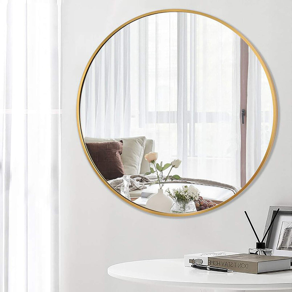 LIYANJJ Premium Quality Round Wall Mirror with Metal Frame
