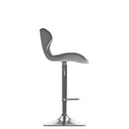 CorLiving Set of 2 Adjustable Height Bar Stools in White