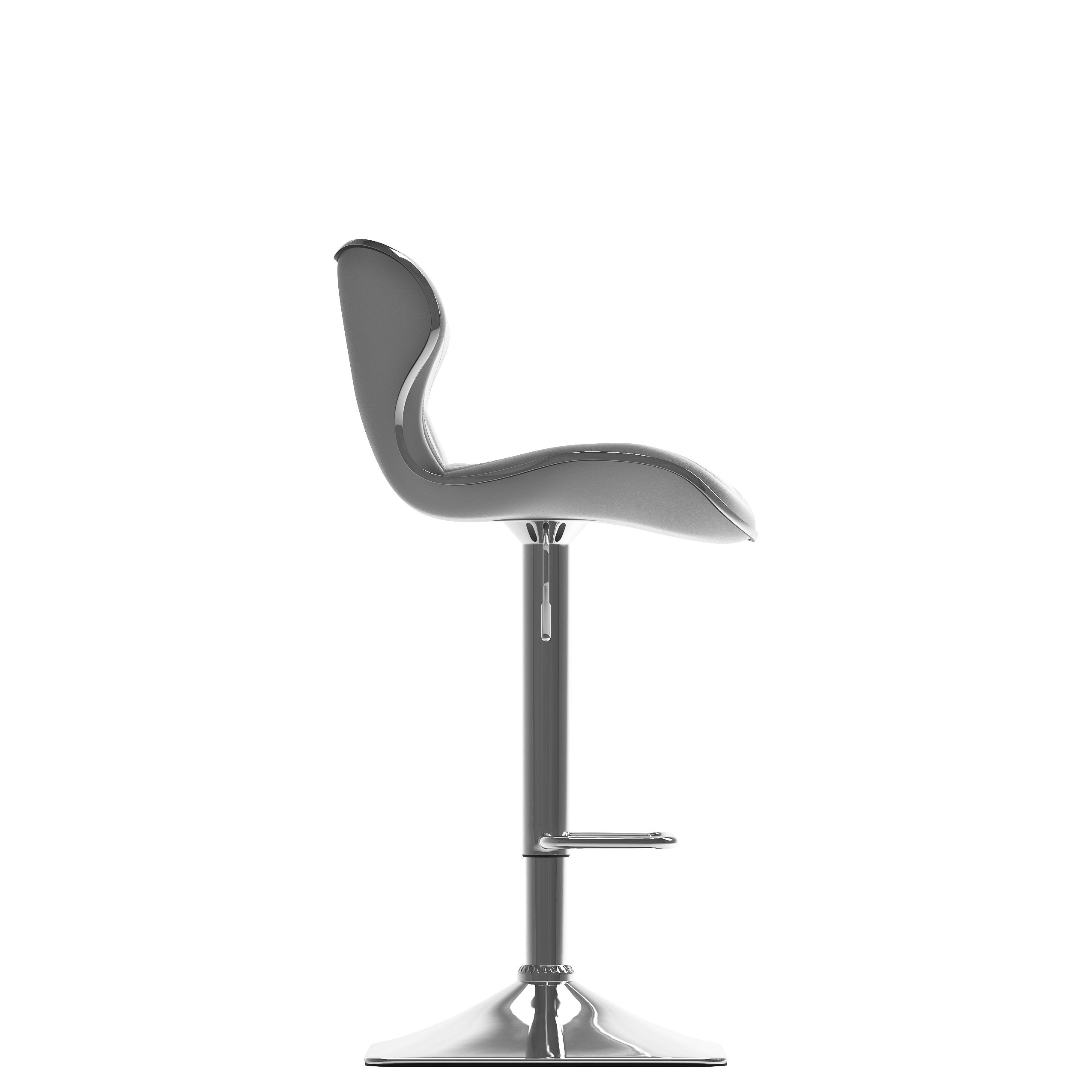 CorLiving Set of 2 Adjustable Height Bar Stools in White