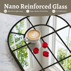 Anpark Arched Windowpane Wall Mirror
