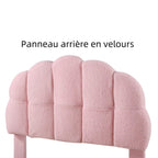 Sweiko Pink Upholstered Children's Bed with Headboard