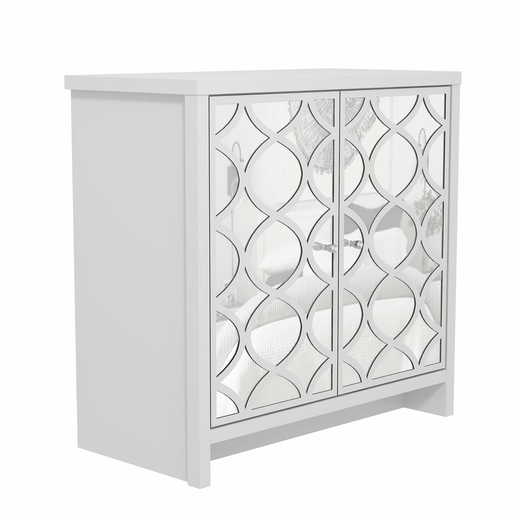 Galano Iris 2 Door Sideboard with Acrylic Mirror Doors