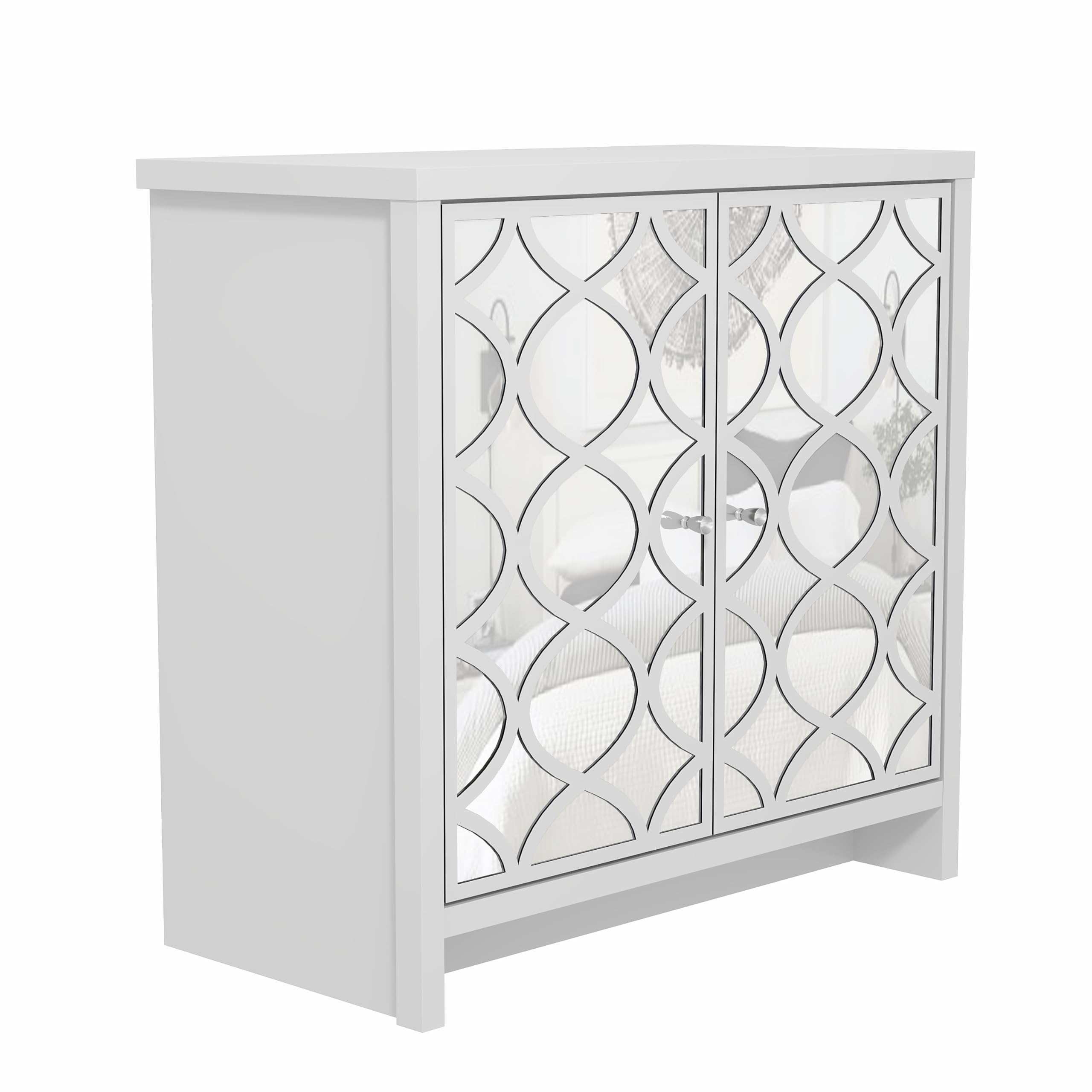 Galano Iris 2 Door Sideboard with Acrylic Mirror Doors
