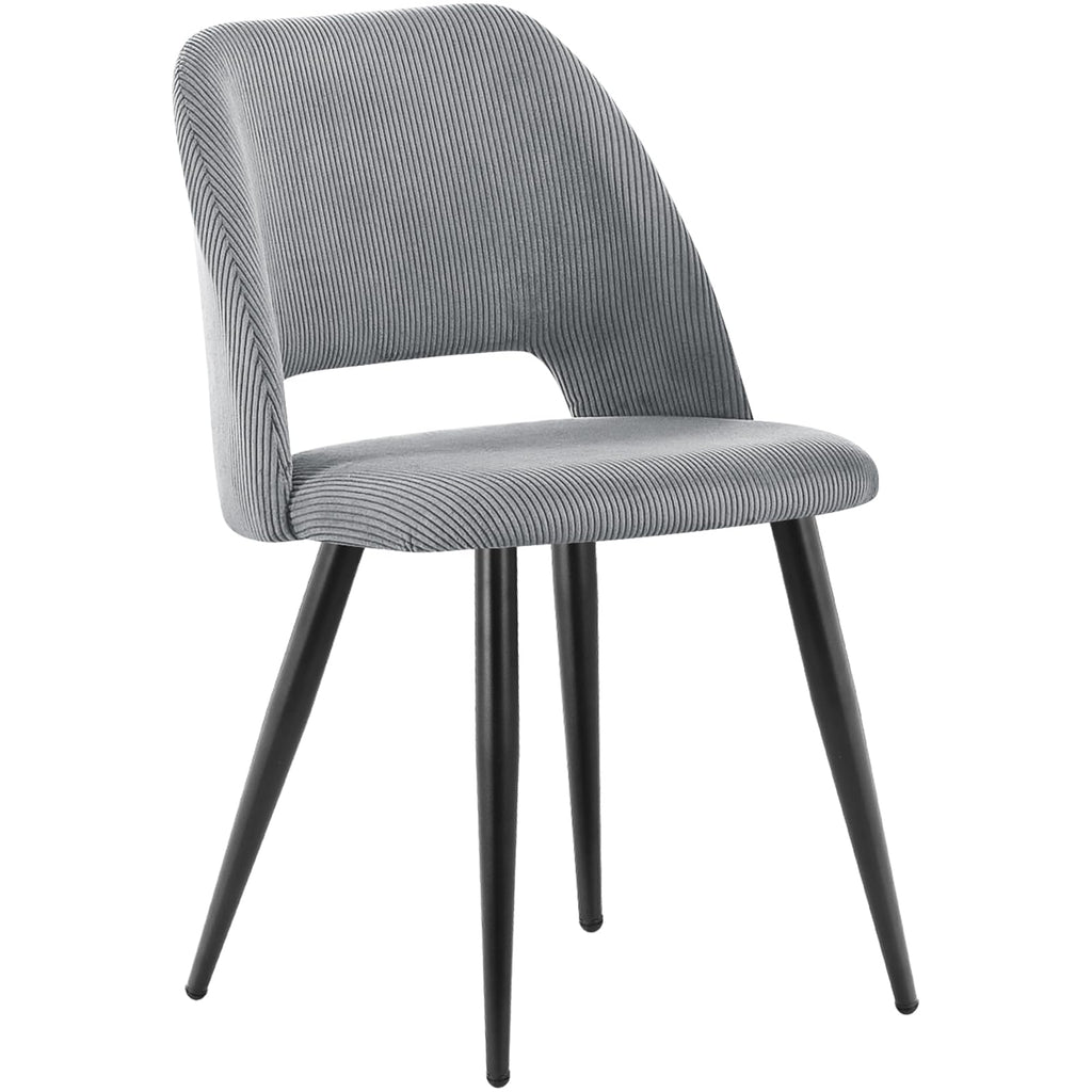 WAFTING Set of 2 Scandinavian Corduroy Dining Chairs