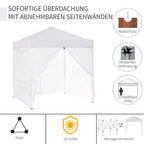 Outsunny Waterproof Pop-Up Folding Gazebo with 4 Side Walls