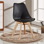 Life Interiors Lorenzo Retro Dining Chairs Set of 2 with Cushioned Seat