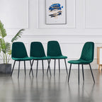 JaHECOME Scandinavian Vintage Velvet Dining Room Chairs Set of 4