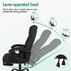 ELFORDSON Ergonomic High-Back Office Chair with Lumbar Cushion and Footrest