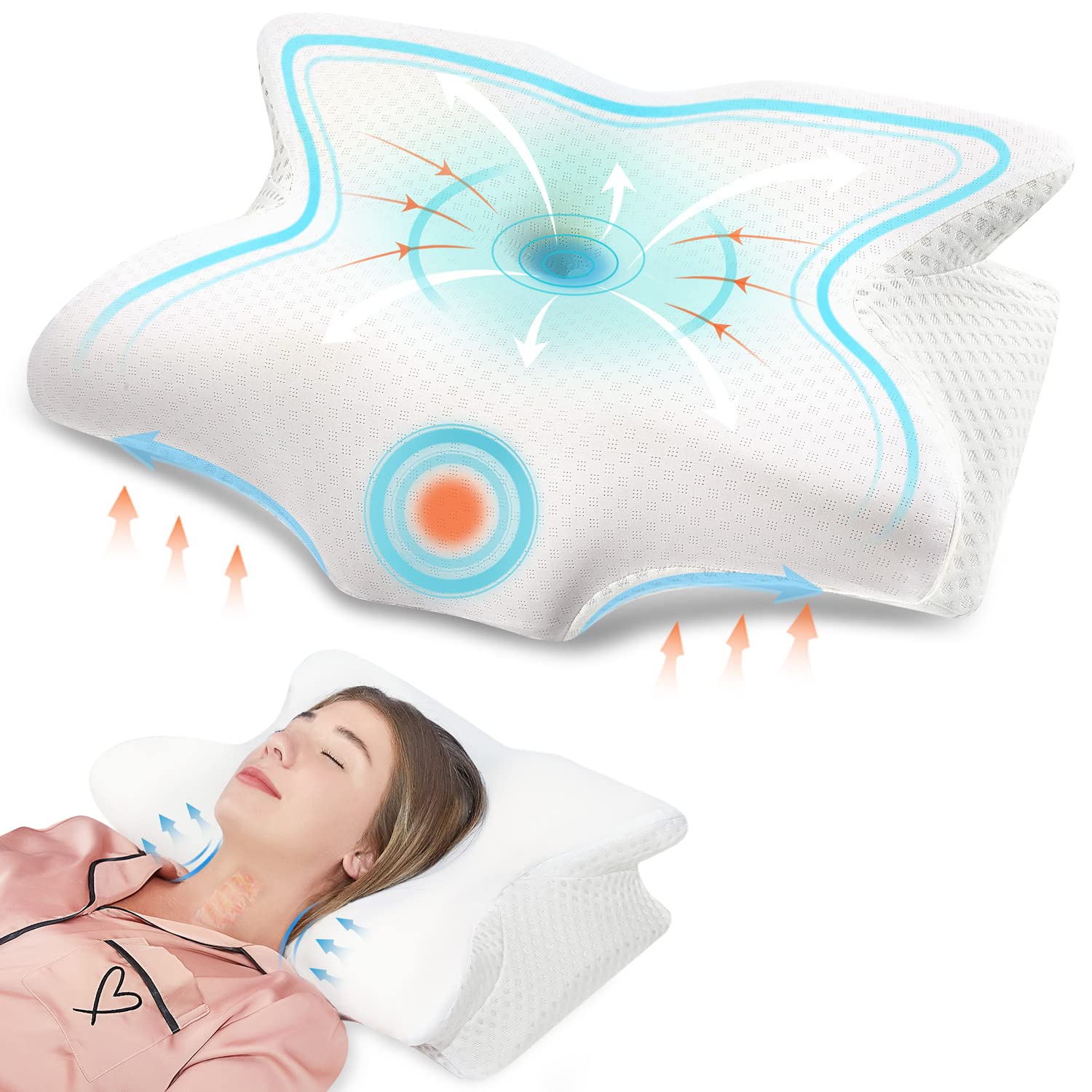 DONAMA King Size pillowcase with silver fiber for neck support and grounding benefits