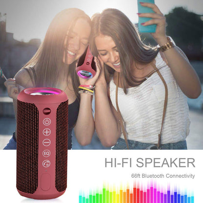 Sleek Waterproof Bluetooth Speaker with LED Lights – Immersive Sound for Outdoor and Indoor Adventures