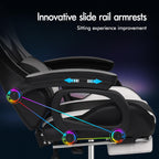 ALFORDSON Ergonomic Gaming Chair with 8-Point Massage and RGB LED