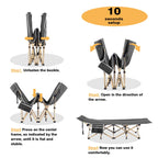 OVERMONT Heavy Duty Folding Camping Bed with Side Pocket