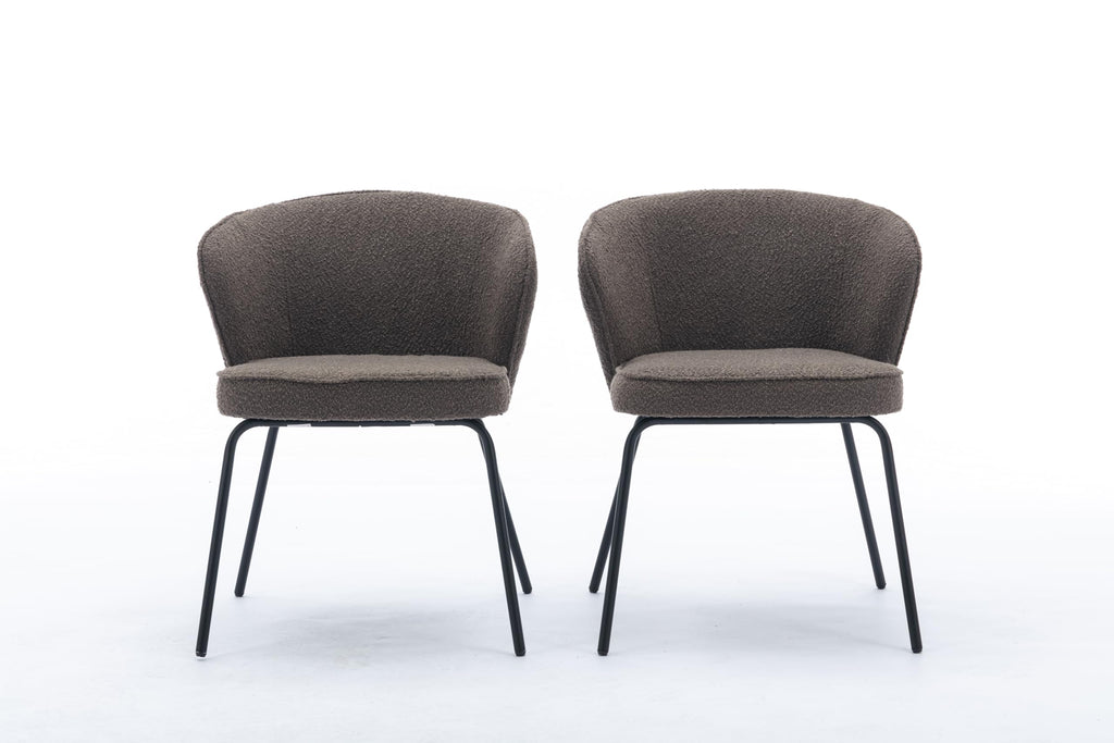 Set of 2 luxury velvet dining chairs with swivel and metal legs