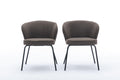 Set of 2 luxury velvet dining chairs with swivel and metal legs