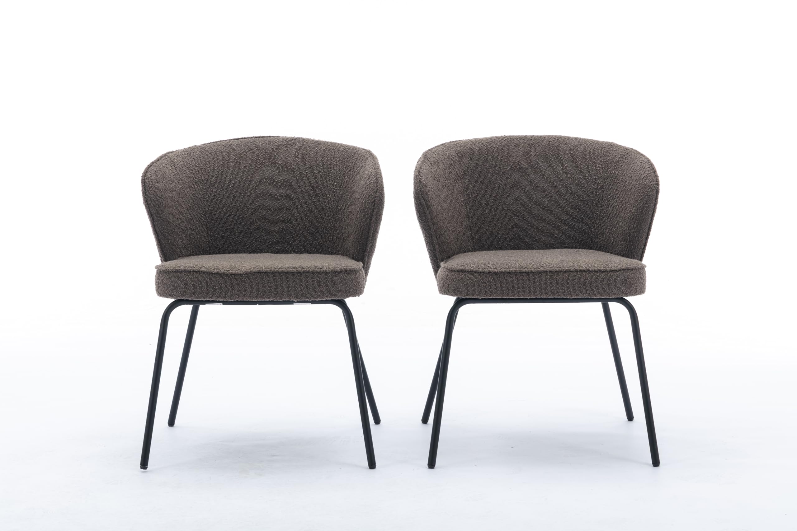 Set of 2 luxury velvet dining chairs with swivel and metal legs