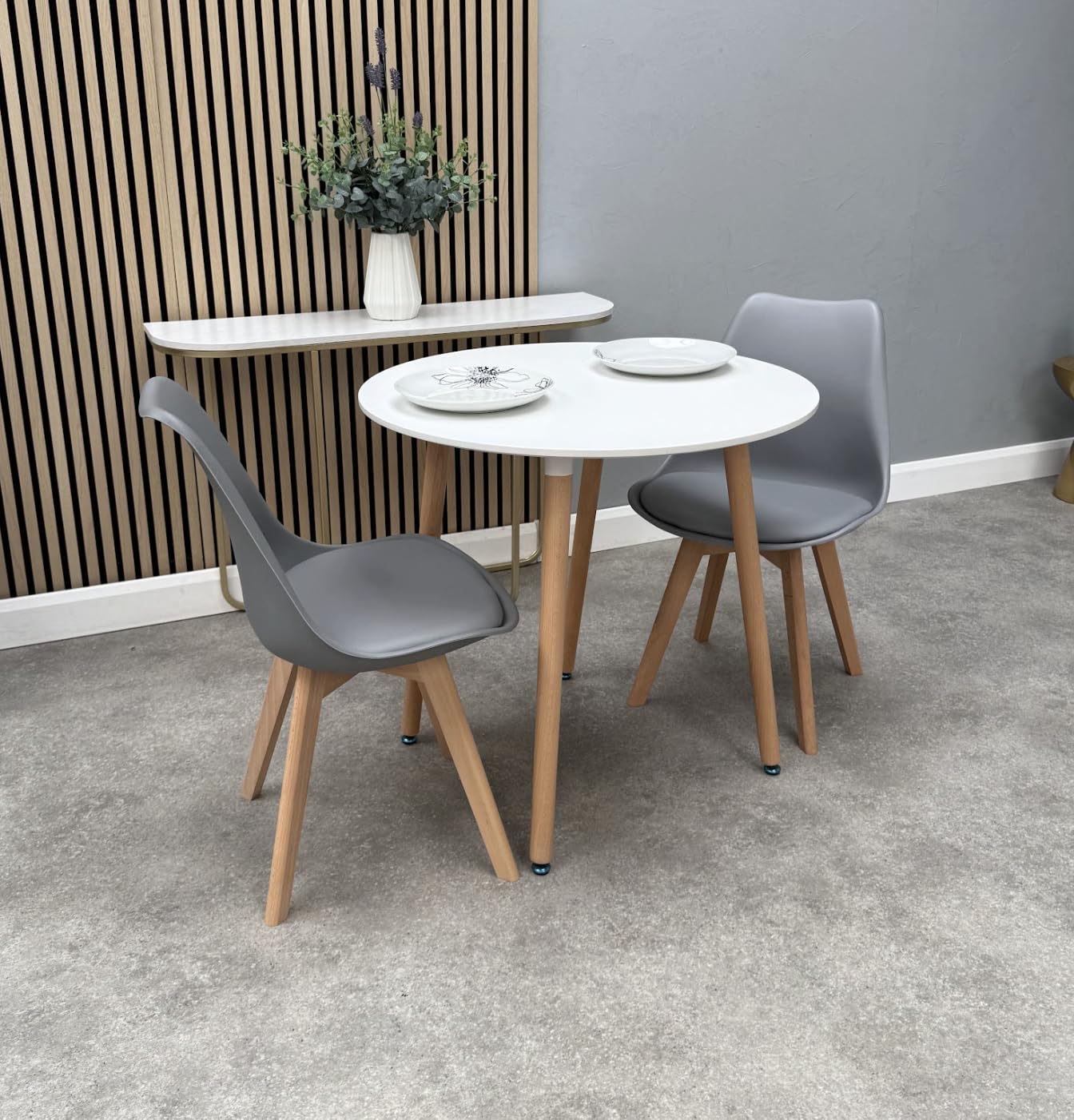 Life Interiors Lorenzo Retro Modern Dining Chairs Set of 2