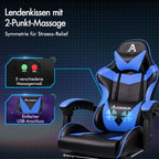 ALFORDSON Ergonomic Massage Gaming Chair with Footrest