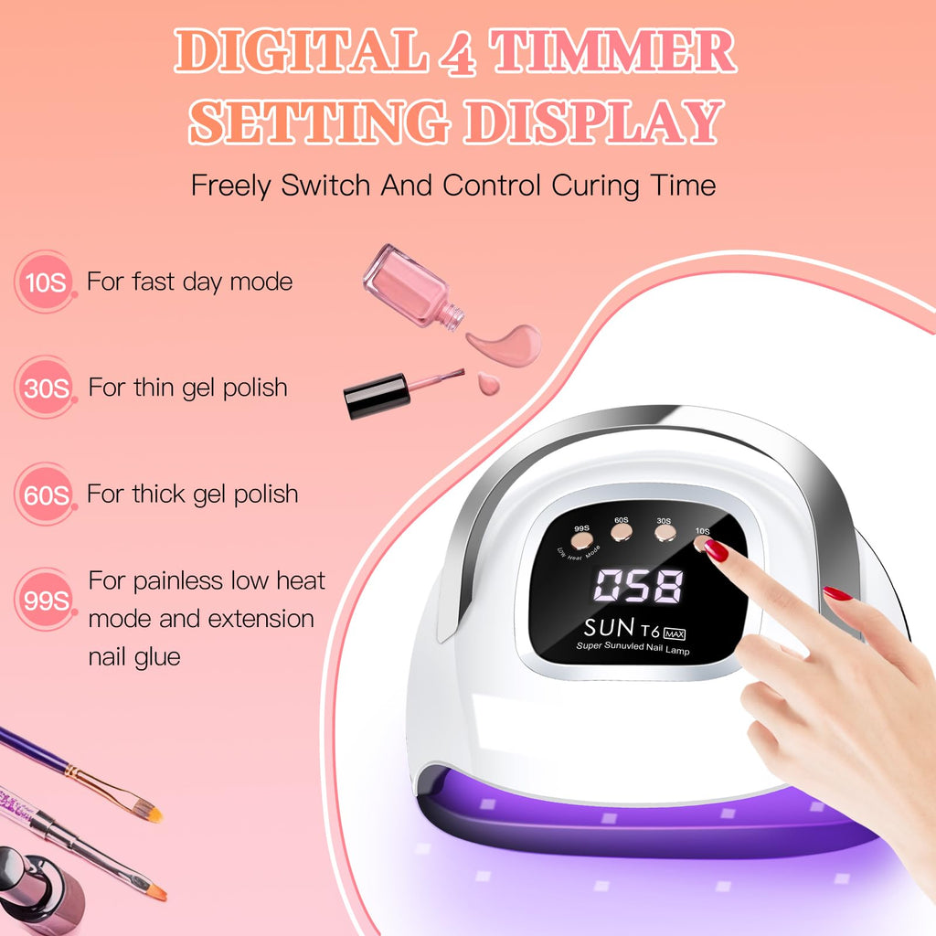 LKE 220W Professional UV LED Nail Lamp