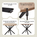 GrandCA HOME Round Dining Table for 4-6 People, Light Wood Grain